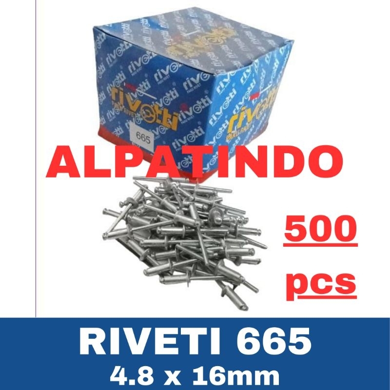 PAKU RIVET 665 RIVETTI RIVETI 500pcs - Paku Rivet 5mm