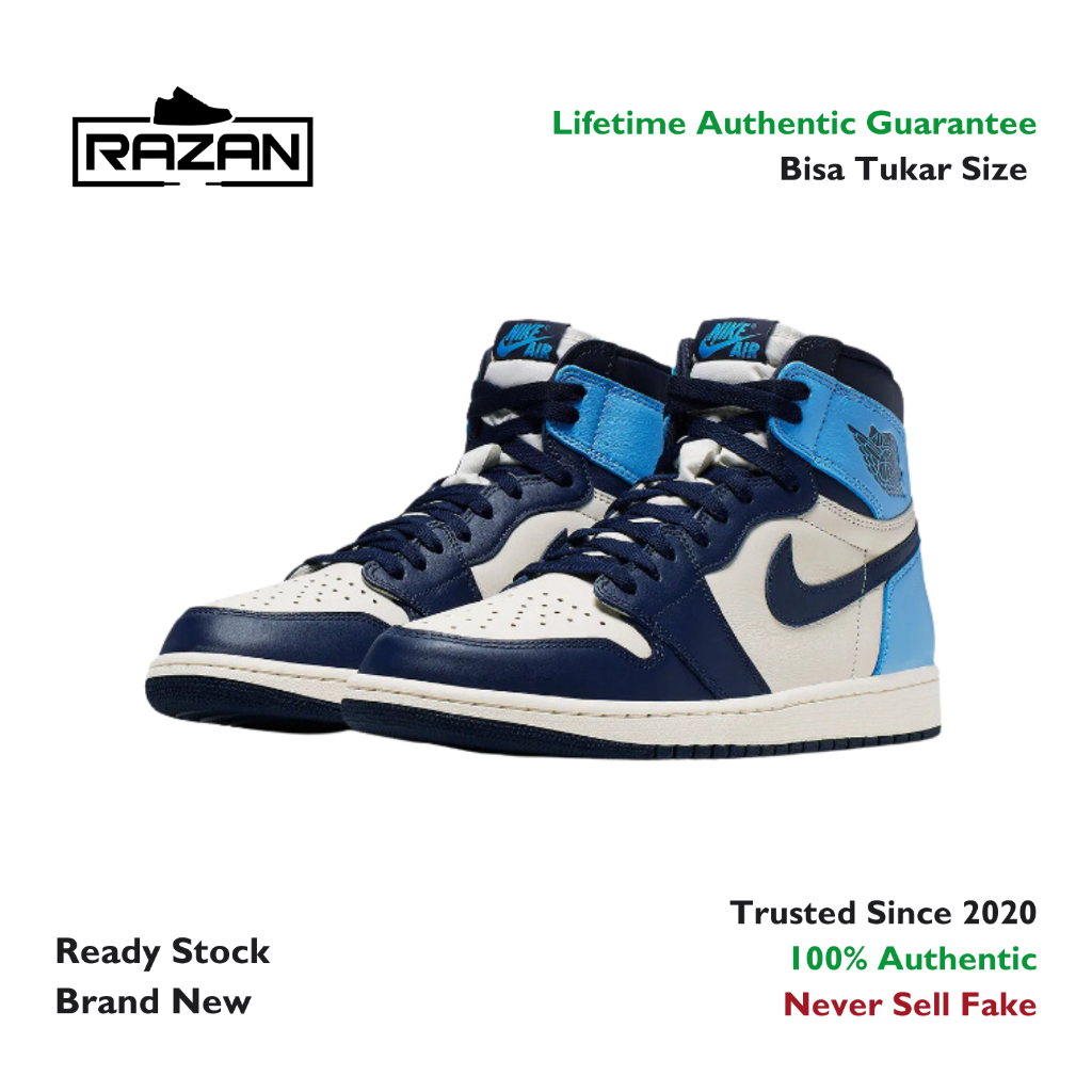 Air Jordan 1 High OG Obsidian 100% Authentic Original