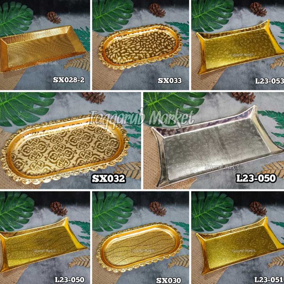 ART I87T Nampan Gold Aesthetic Nampan Gold Arab Nampan Gold Saji Nampan Emas Nampan Arab Stainless S