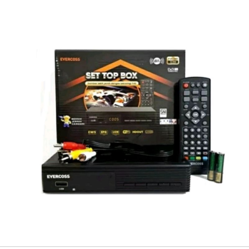 Evercoss Set Top Box Tv Digital Receiver Original STB Evercoss max/prime