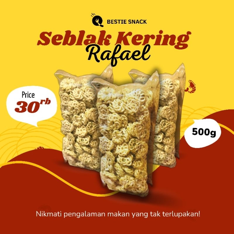 

Seblak kerupuk mawar kering Rafael Cabe Ijo 500g Sebring Rafael cemilan