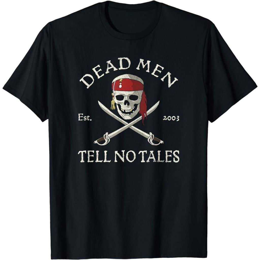 Kaos Baju Dewasa Disney Pirates of the Caribbean Dead Men Tell No Tales T-Shirt