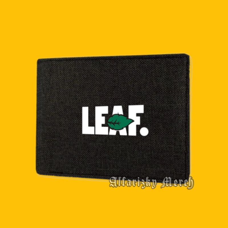 Dompet Canvas Fashion LEAF | Dompet Kanvas Lipat Resleting Pria Remaja Cowok