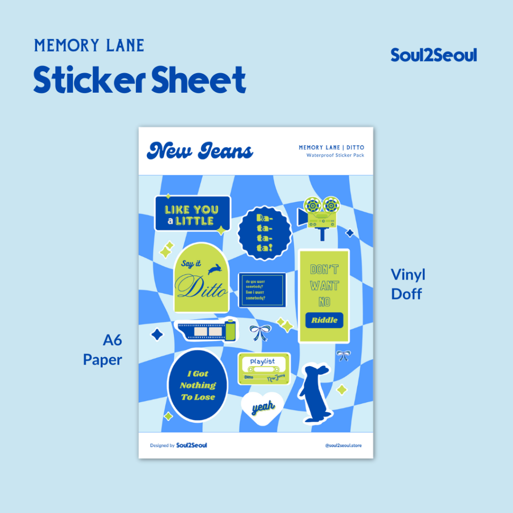 New Jeans Sticker Sheet (Memory Lane)