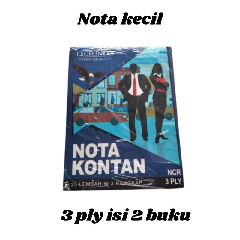 

2 buku - Nota kontan kecil 3 ply excelindo murah