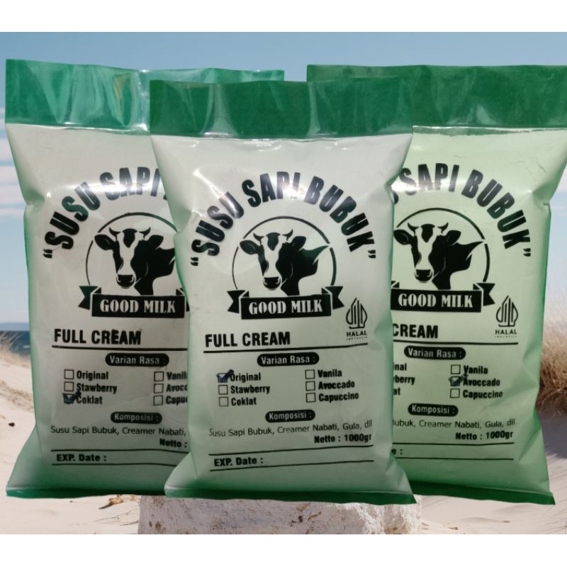 

susu Bubuk sapi fullcream enak gurih dan bergizi berat 1 kg( sudah manis)
