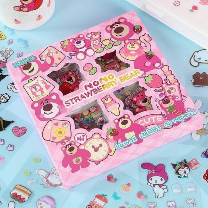 

STIKER MIXUE DAN NONO STROBERRY BEAR
