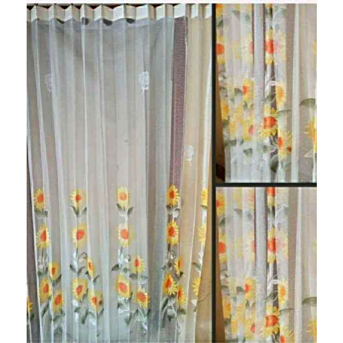 Vitrase Gorden Polos Vitrase Gorden Gorden Siang Vitrase Transparan Motif salju