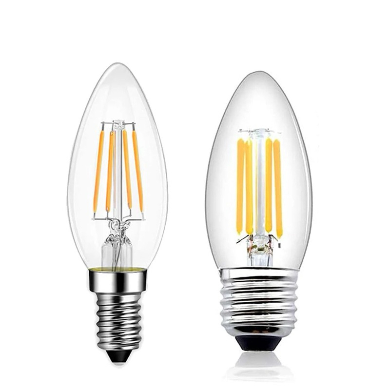 Lampu Led Filament Candle 4w E27 E14 Lampu Edison C35 E14 C35 E27 Lampu Hias Bohlam Hias