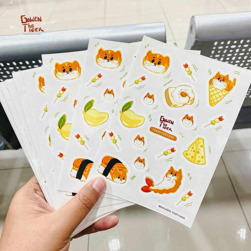 

Sticker A6 Kucing Harimau Waterproof - GOLDIE Food Edition