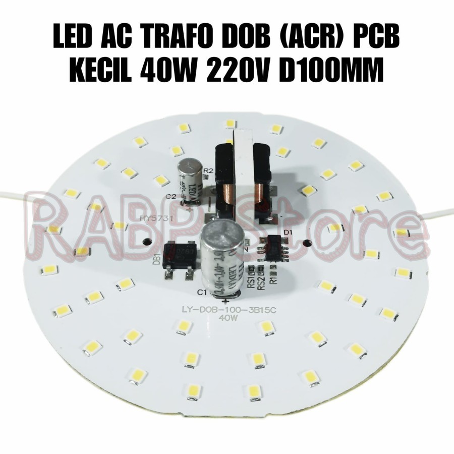 PCB LED AC TRAFO 40W 220V DOB (ACR) UKURAN PCB KECIL 100MM