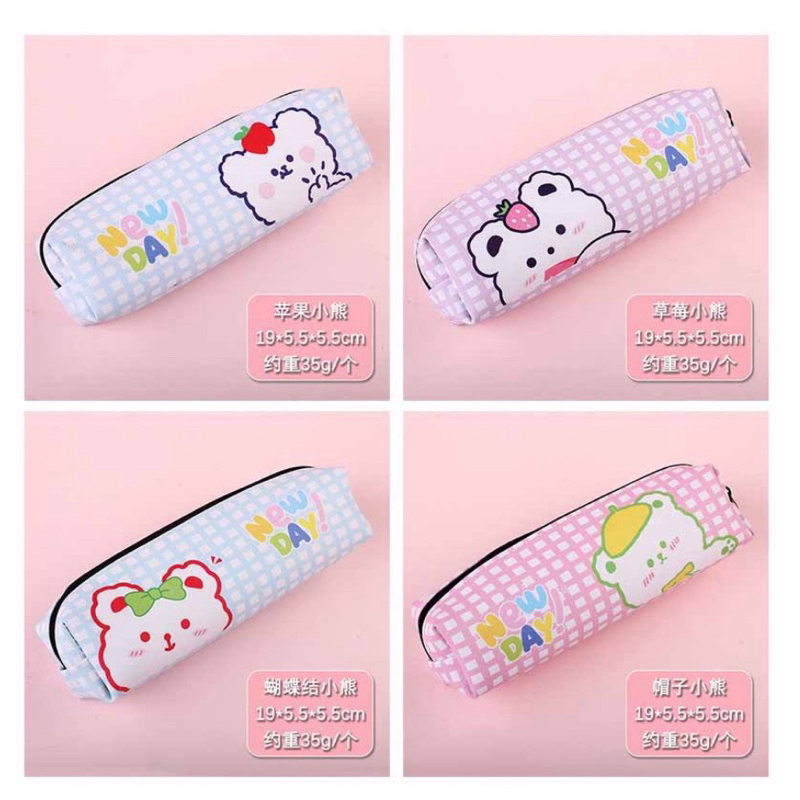 

Tas Pensil Tempat Alat Tulis Motif Beruang New Day Fashion Korea