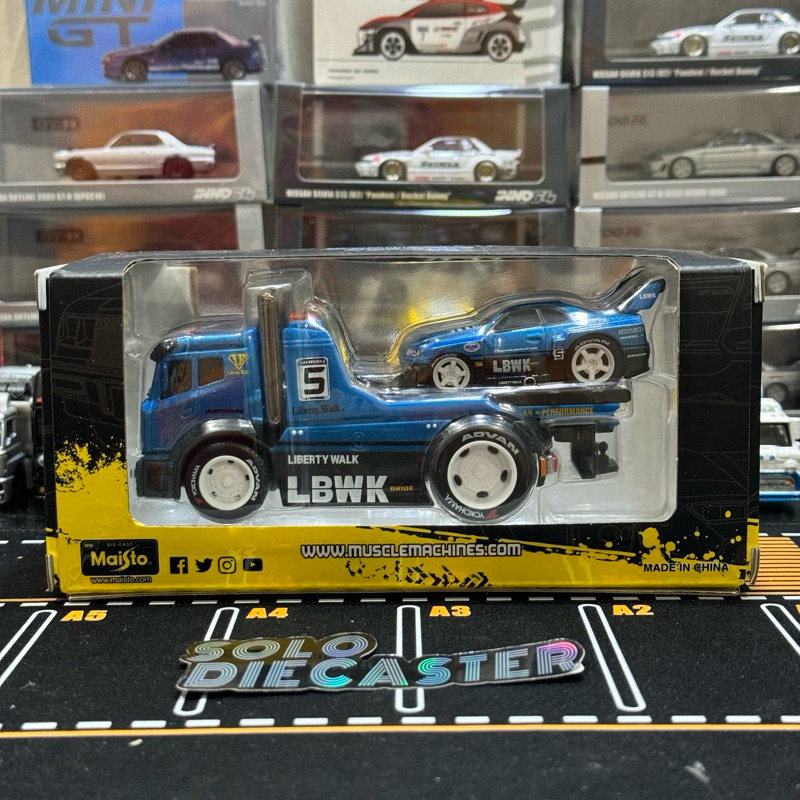 MAISTO MUSCLE MACHINES TRANSPORT SET LBWK BIRU