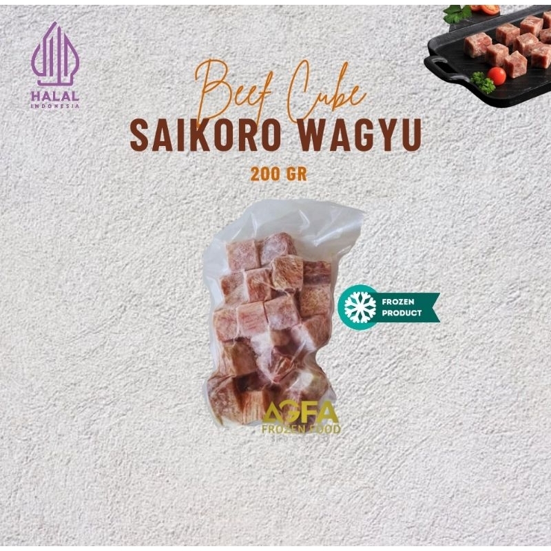 Saikoro Beef - Wagyu Cube - Saikoro Kotak - Daging Empuk - Wagyu Cube - Wagyu Steak - Saikoro Meltique - Wagyu Meltique