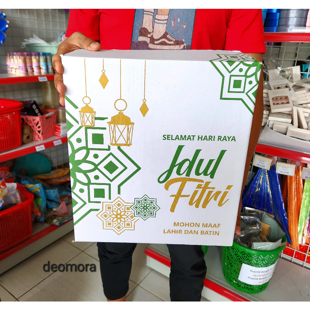 

Recomended Kardus Parcel Lebaran Karton Idul Fitri 30x20x33cm I Box Hampers Bingkisan Lebaran