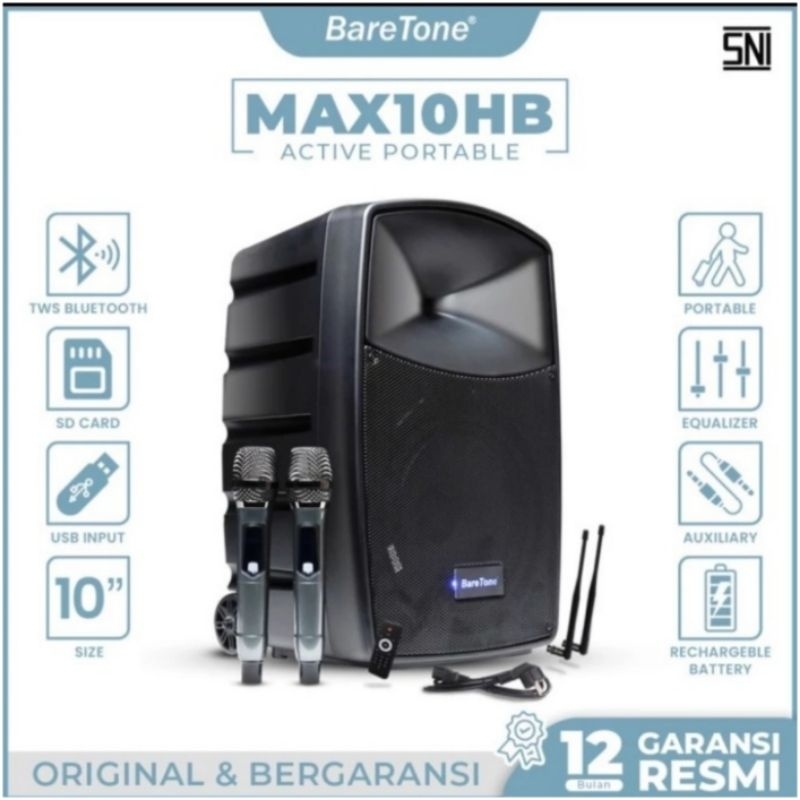 Speaker aktif 10 inch Baretone max10hb original