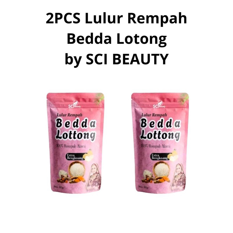 Paket isi 2 pcs lulur rempah bedda lotong by sci beauty