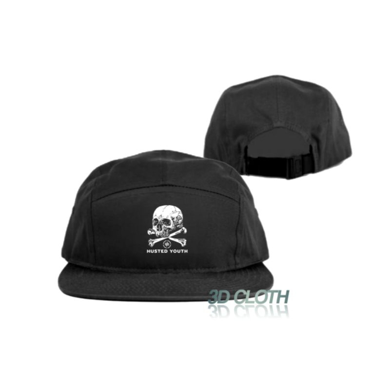 Topi 5 Panel Snapback HUSTED YOUTH | Five Panel Snapback Six Panel Distro Pria Wanita Casual