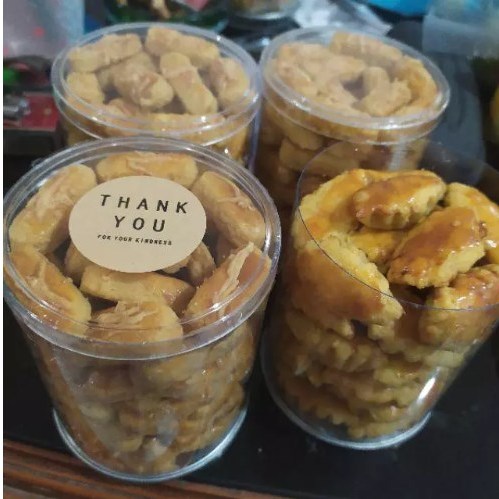 Tabung Mika Alas Kaleng BK Diameter 8 x Tinggi 11 cm / 8x11 cm Toples Mika Kue Kering