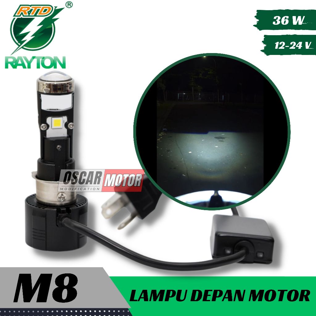Lampu Utama LED RTD m8 projector mini h6 h4 hs1 projie HID NEW cut off Dekat Putih Jauh Kuning
