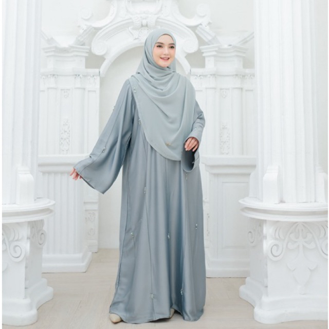 LUELLA abaya by all_busyra kombinasi unik dengan bordiran dan batu alam