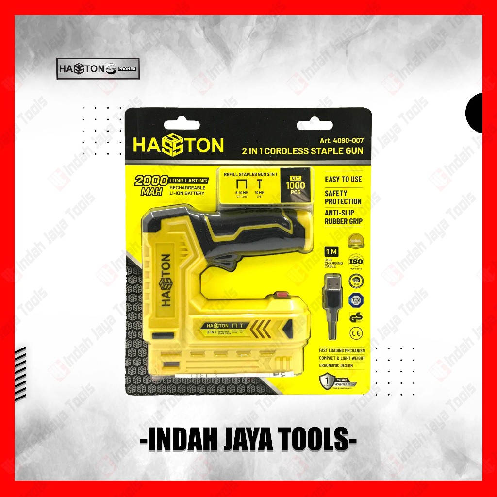 HASSTON 4090-007 Cordless Stapler - Mesin Paku Staples Tembak Baterai