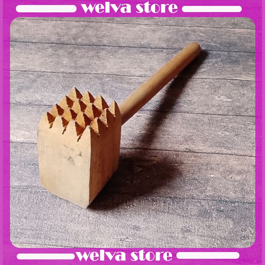 Palu Pelunak Daging Dari Kayu Kotak