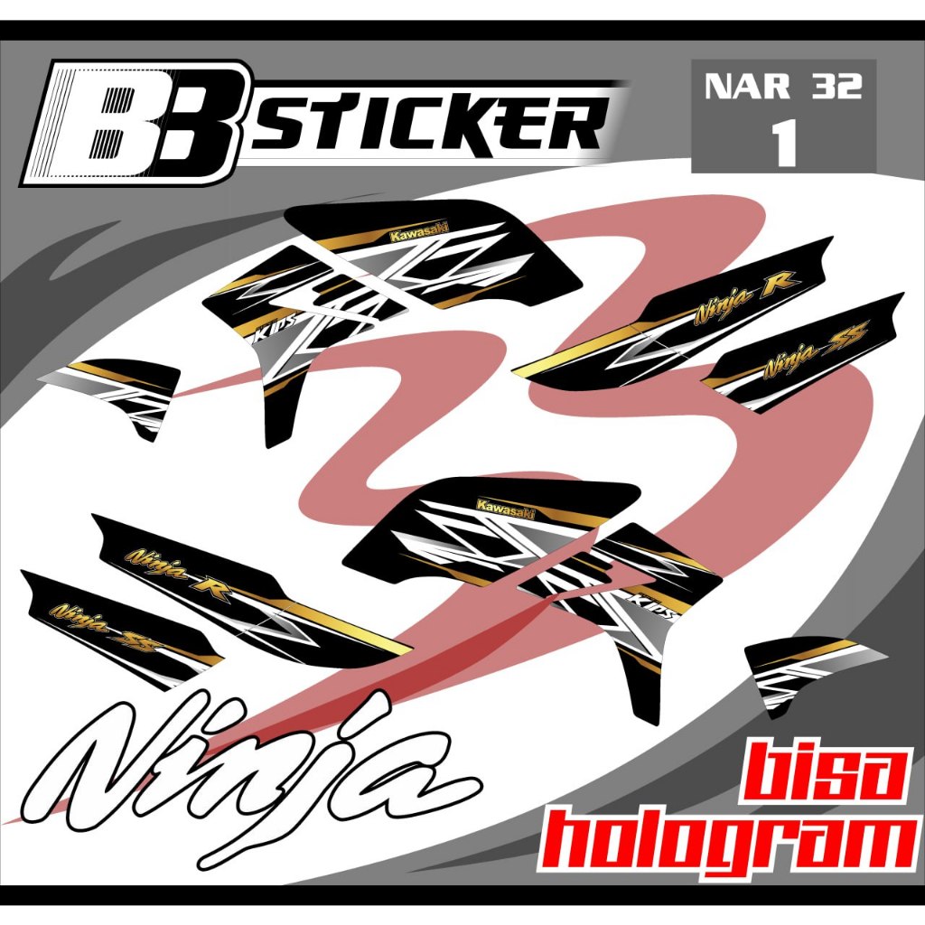 STRIPING PREMIUM Kawasaki Ninja R Ninja SS BISA HOLOGRAM List Sticker Variasi Nar 32
