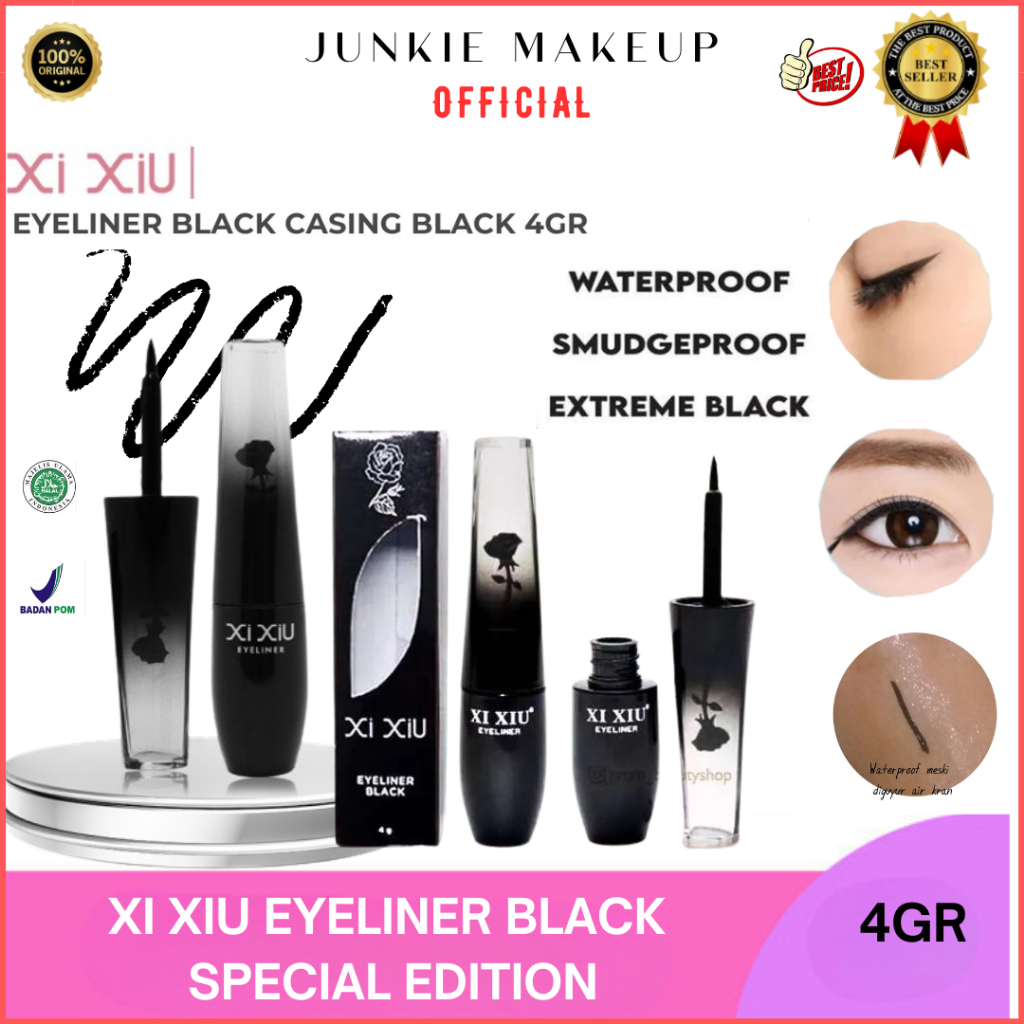 𝗝𝗨𝗡𝗞𝗜𝗘 𝗠𝗔𝗞𝗘𝗨𝗣 - [BEST SELLER] Eyeliner Kuas | Eyeliner Waterproof Tahan Air | Xi Xiu Eyeliner Specia