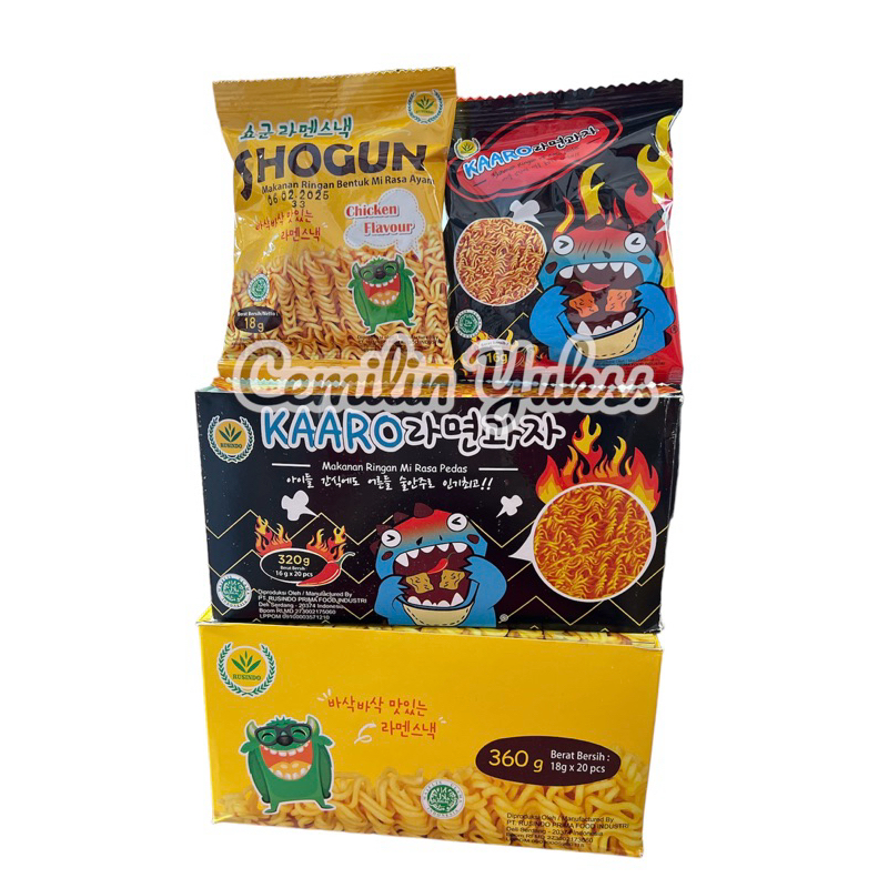 

[Eceran] Shogun Snack Mie Kremes Kaaro Snack Mie Kremes Spicy Makanan Ringan Mie Rasa Ayam Dan Spicy