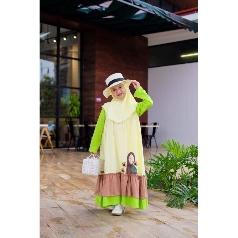 gamis anak set by jola joly