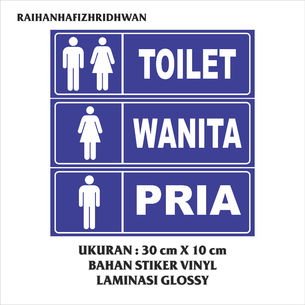 

STIKER / STIKER TOILET / STIKER PINTU TOILET / TOILET PRIA / TOILET WANITA / TOILET