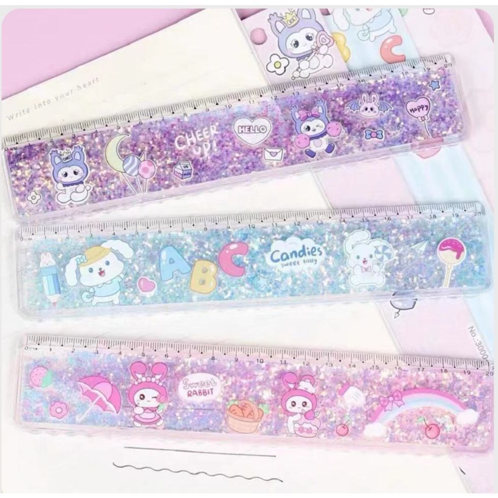

Penggaris Air Glitter 20cm Motif Lucu untuk Anak Sekolah Karakter Sanrio & Astronot