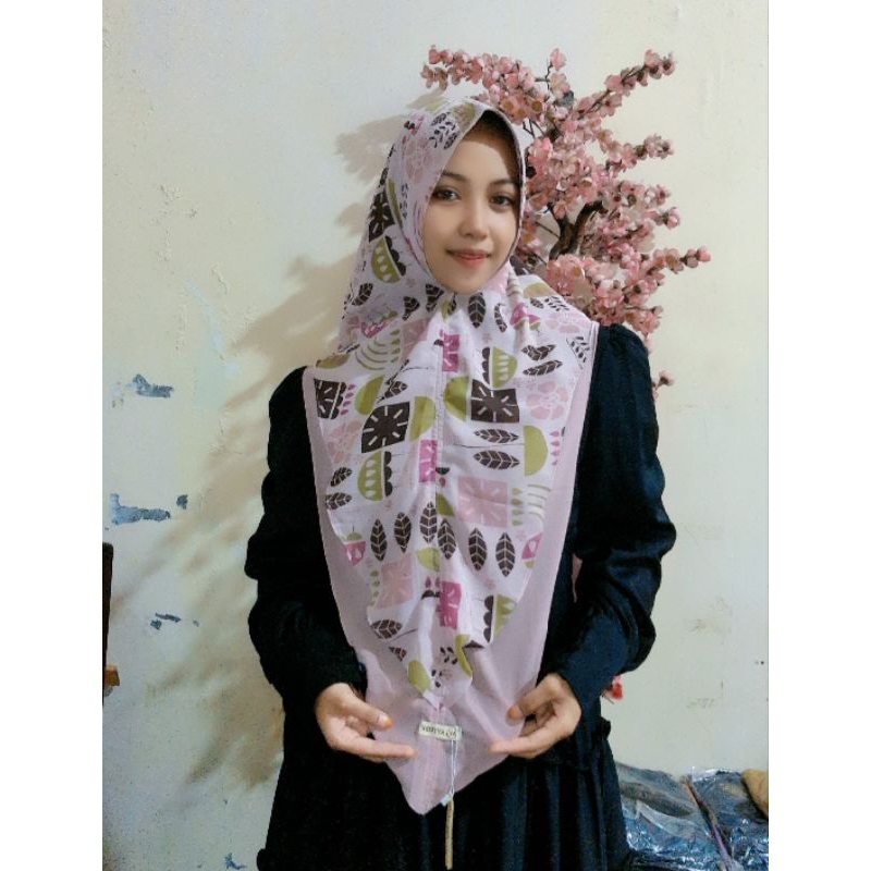 ANINDYA OLSHOP - NAJLA NEW MOTIF HIJAB INSTAN PARI Softpad Anthem Ceruty Babydoll Premium by Ayyuby