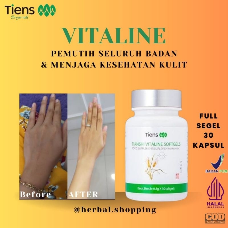 Vitaline Softgel  Collagen  Pemutih Badan Permanen Bpom Ampuh  Pil Pemutih Badan Permanen  Obat Pemu