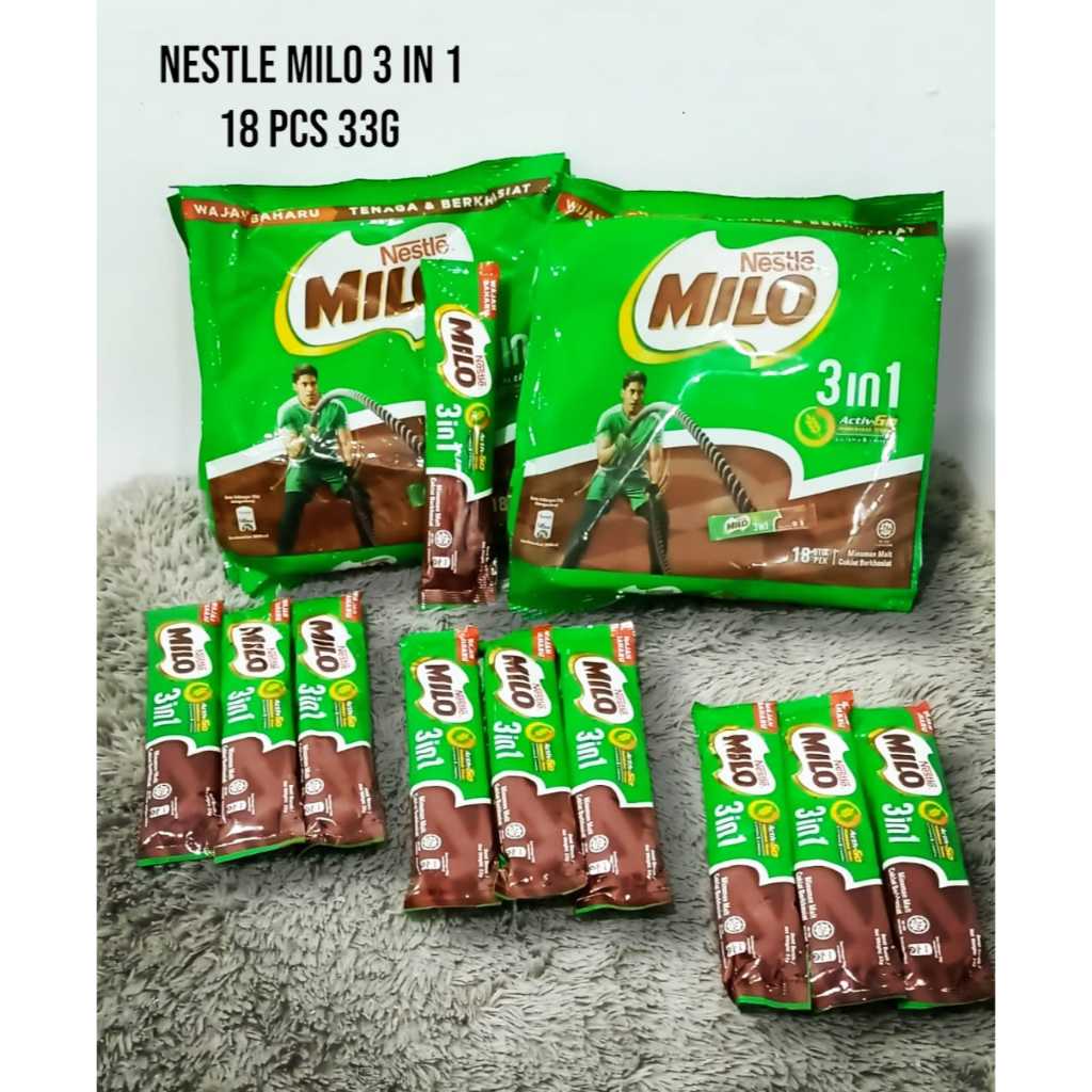 

Nestle Milo 3 in 1 , dengan isi 18 Pcs