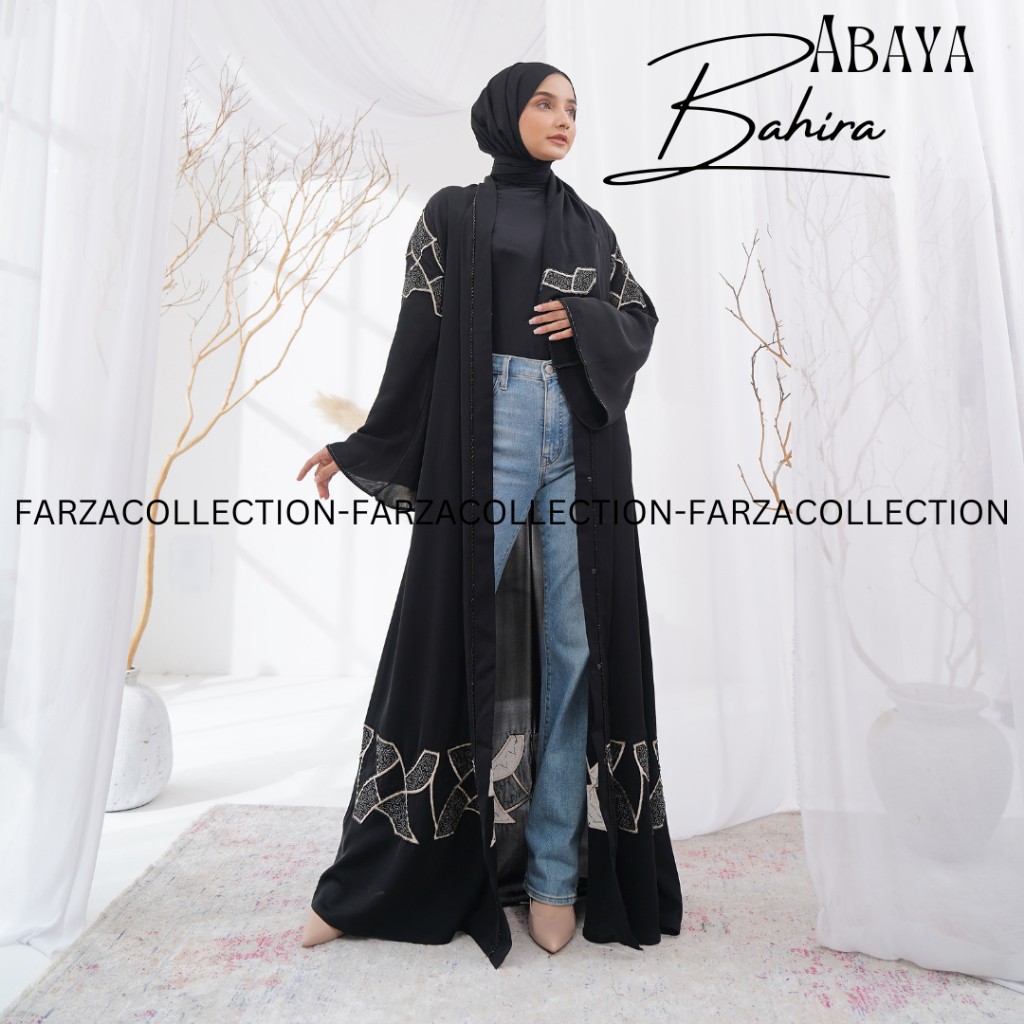 Abaya Bahira Fursan Saudi by Farza Collection Cantik Hitam