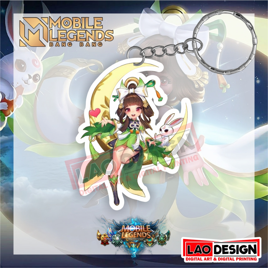 Gantungan Kunci Chang'e Mobile Legend - Gantungan Kunci Akrilik - Ganci Akrilik - Gantungan Kunci He