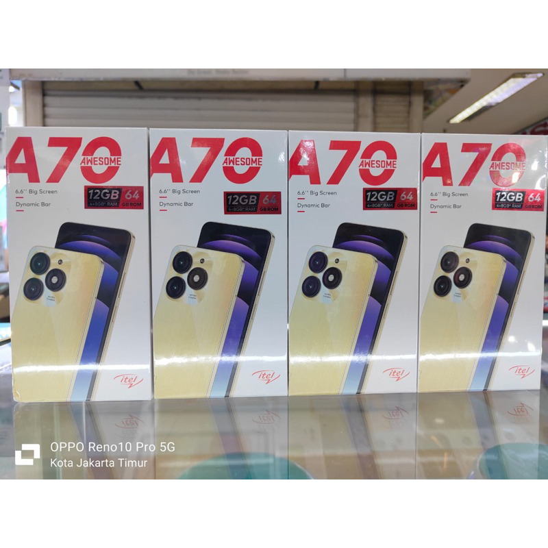itel A70 ram 4gb+8gb/64gb baru segel garansi resmi itel indonesia
