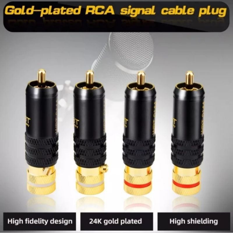 kepala jack rca audio video gold plated lapis tembaga kontes wbt0144 wbt 0144 wbt-0144