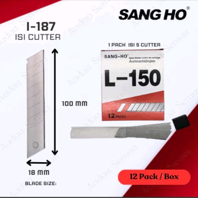 

(Isi Cutter Besar) L-150 Refill Cutter 1 Tube isi 5 Pcs