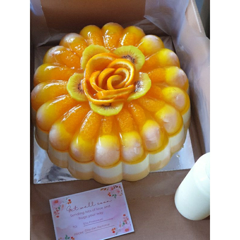 

Puding lychee orange mandarin / puding buah