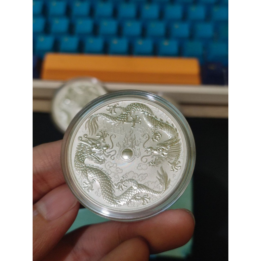 Koin Perak Double Dragon Australia 2019 - 1oz Silver Coin Dua Naga