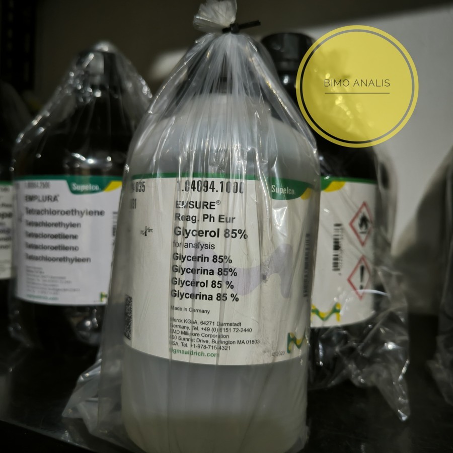 Glycerol Pro Analis Merck 104094 | Gliserol 1 Liter /  C3H8O3 1 LITER