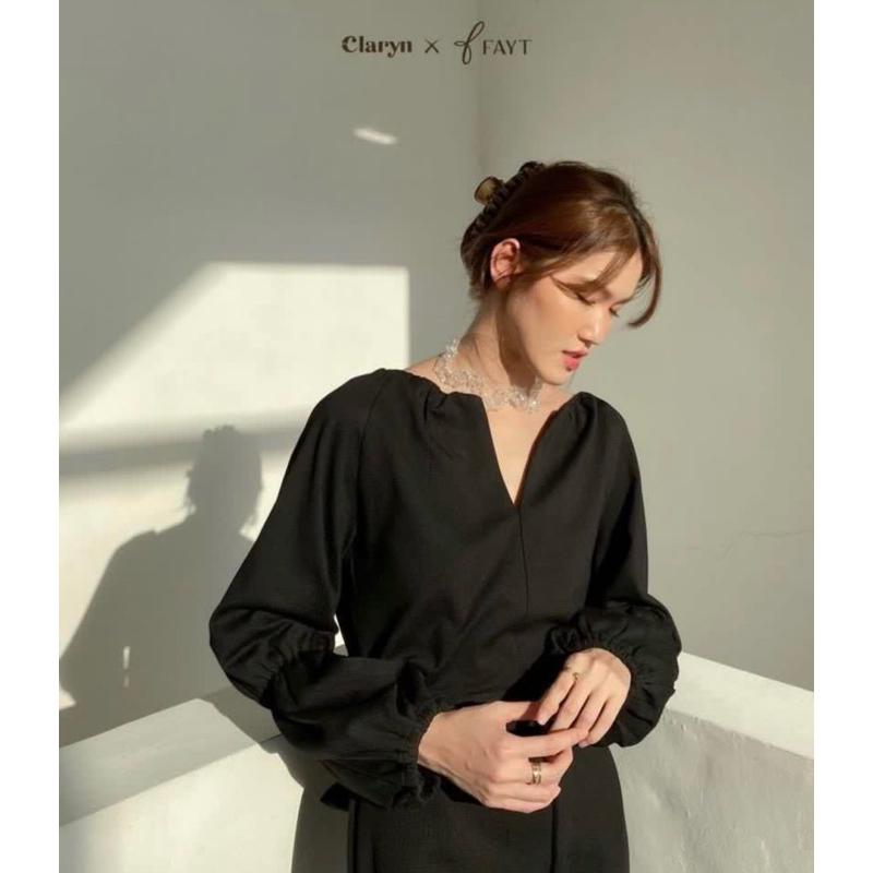 Alicia Top in Black - Claryn The Label x Fayt