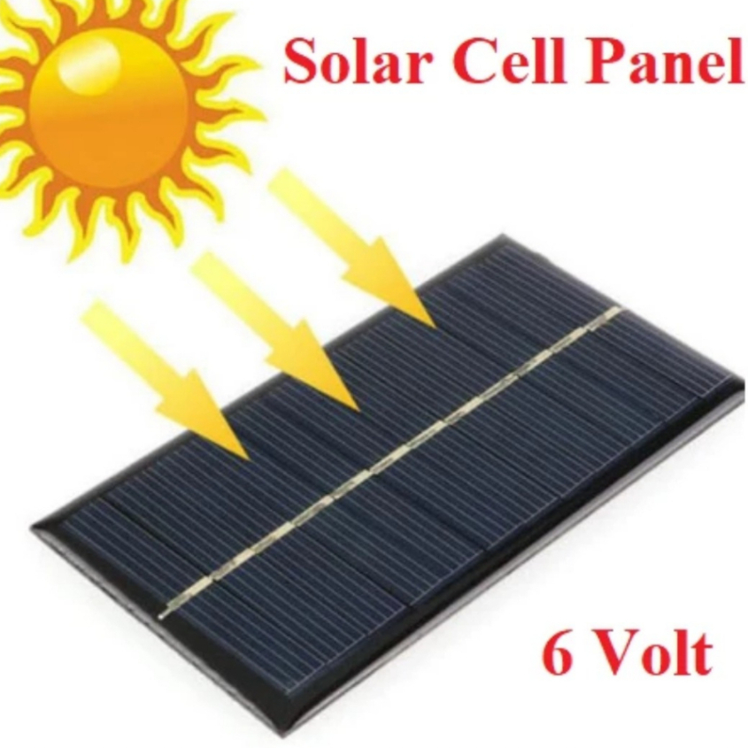 Panel surya solar cell mini 6V 6 Volt 1 Watt charge HP powerbank 18650