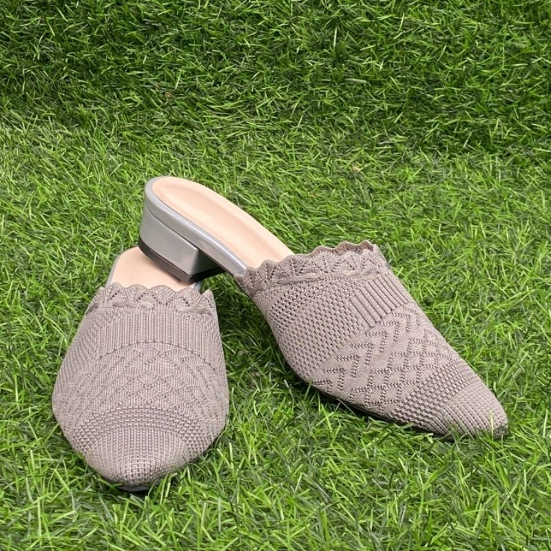 Sepatu Sandal upper rajut ukuran jumbo 37-42//sendal Sepatu heels wanita//sendal wanita hak 3cm