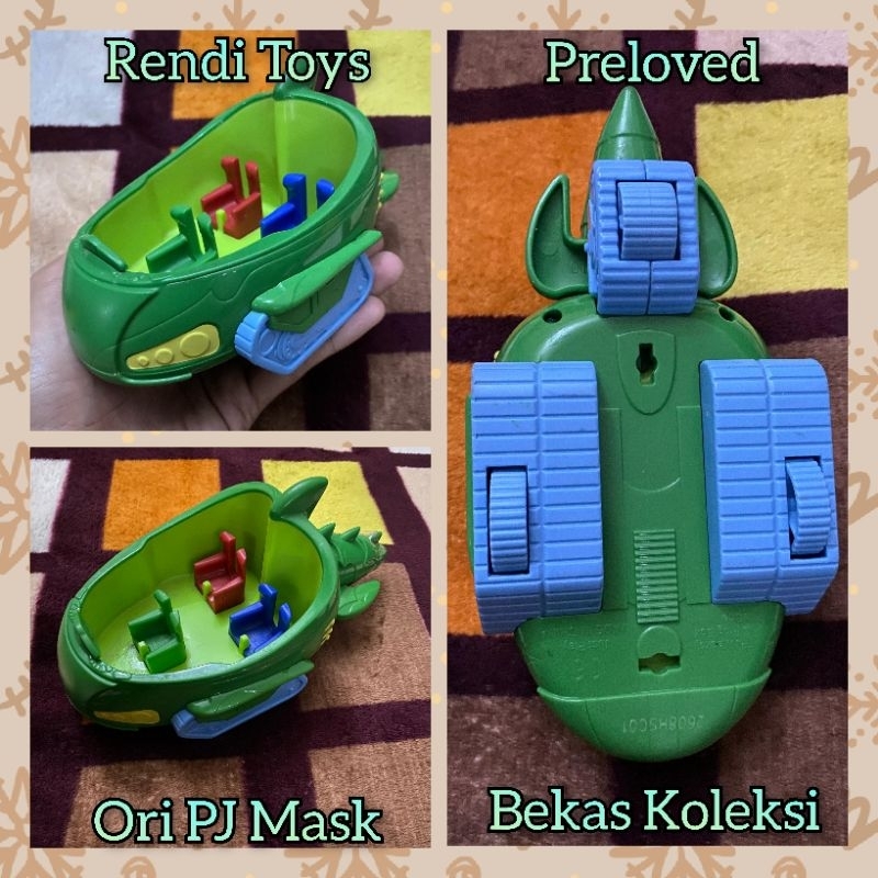 PJ Masks Gekko-Mobile Replacement Vehicle green PLASTIC  toy VEHICLE ONLY | Mobil PJ Mask | Rendi To