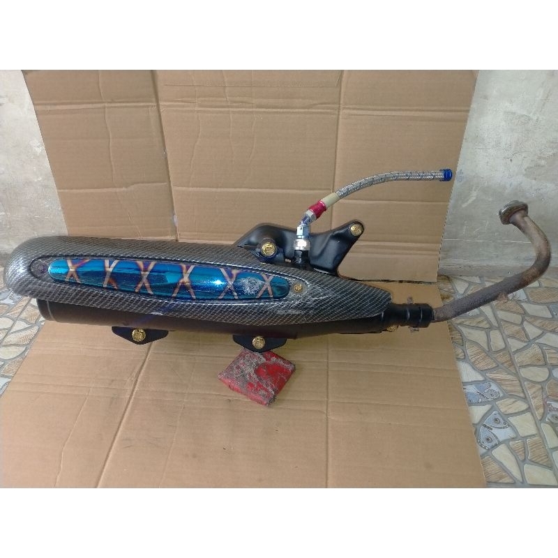 Knalpot + Arm TIS Thailand For Mio,fino,mio soul karbu