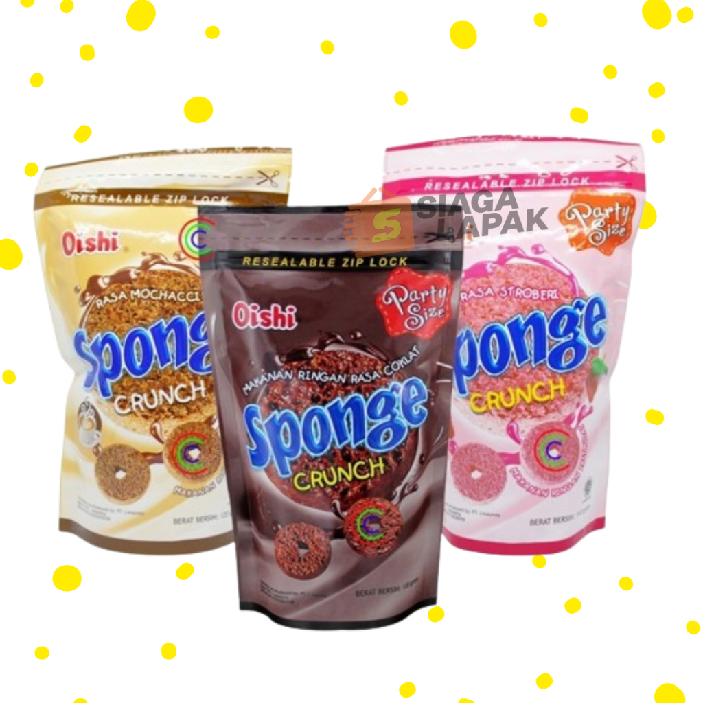 

Oishi Sponge Crunch JUMBO 100gr All Varian Coklat Stroberi Mochaccino